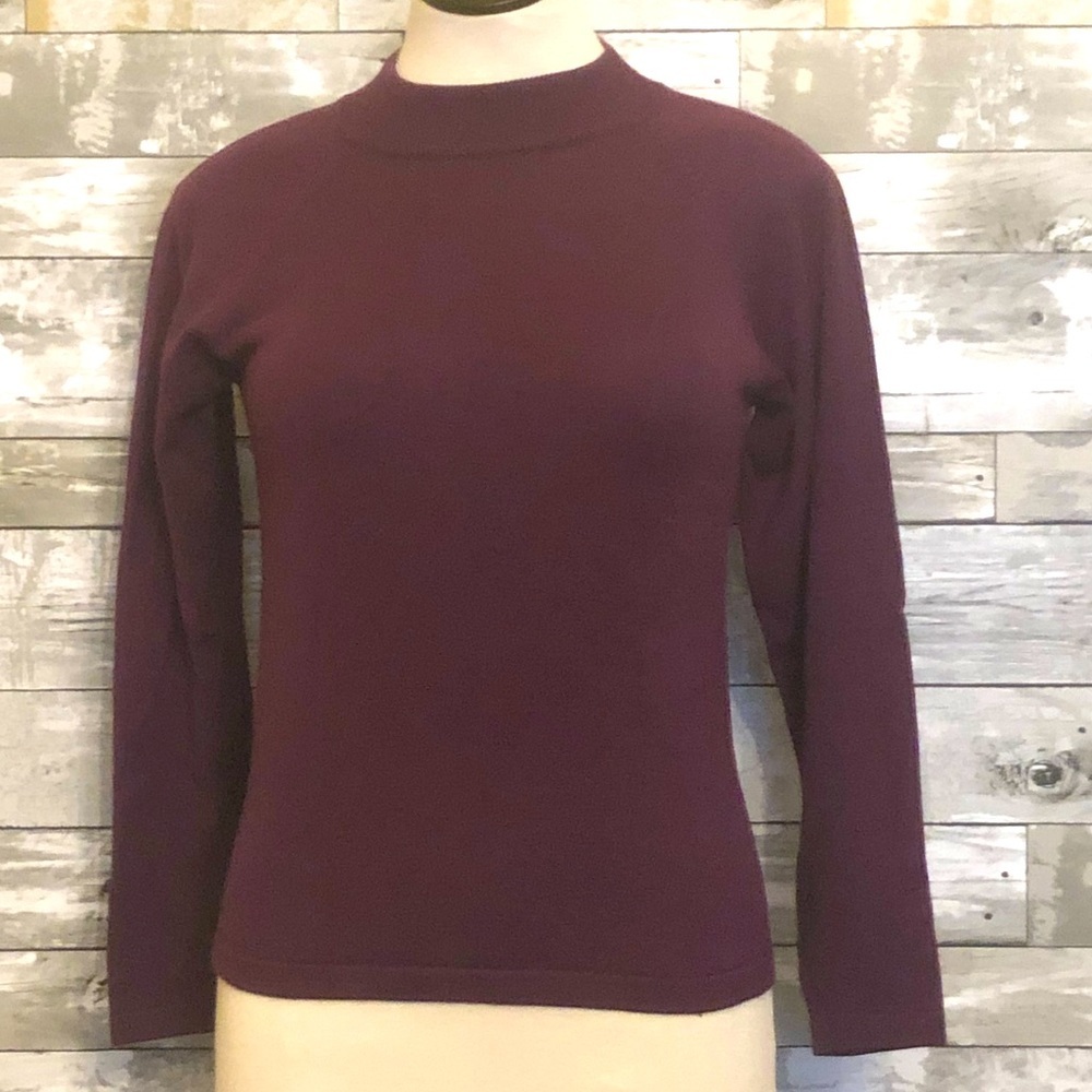 💎 Sz XS(P) Yarnworks Petite Purple Sweater Top Size XS 2P
